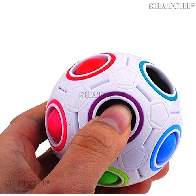 3D MAGIC RAINBOW BALL PUZZLE FIDGET CUBE EDUCATIONAL TOYS GIFTS STOCKING FILLER FOR KIDS ADULT HOLIDAY HOME INDOOR GAMES, MULTI, 3PCS - Image 2